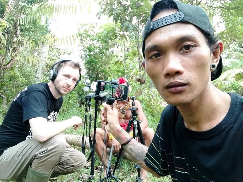 A documentary team filming in Mentawai